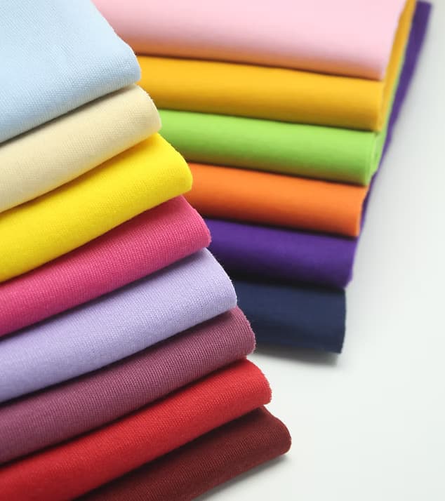 Colorful fabric stacks